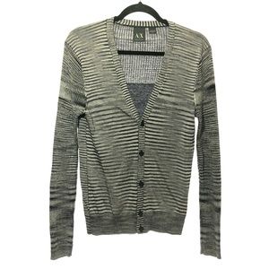 Armani Exchange cardigan striped size XS gray